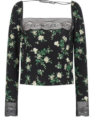Dolce & Gabbana Dolce & Gabbana Flower Print Top - Black