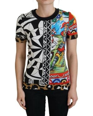 Dolce & Gabbana Printed Exclusive Shirt Top Cotton - Black