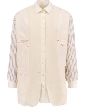 Maison Margiela Anonymity Of The Lining Reversible Wool Blend Blazer - White