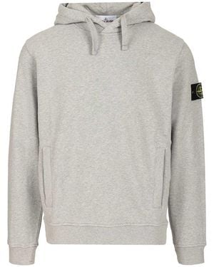 Stone Island Organic Cotton Hoodie - Grey