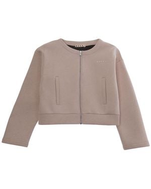 Marni Girls Jacket Cotton Blend Blazers - Natural
