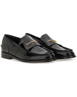 Alexander Wang Moccasin Carter Leather Loafers - Black