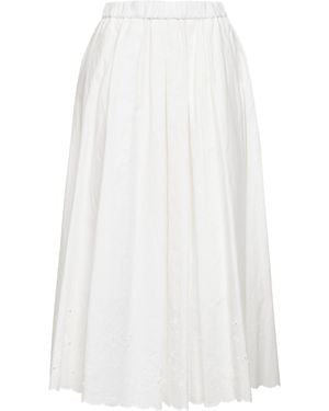 Weekend by Maxmara Long A-Line Skirt - White