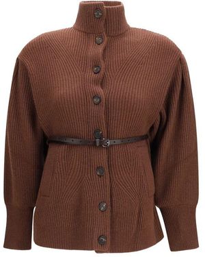 Brunello Cucinelli Brown Wool Oves Aries Cardigan
