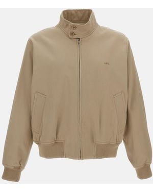 A.P.C. Zipped Bomber Jacket - Natural