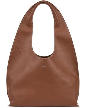 A.P.C. Shoulder Bag La Neige Hazelnut Cad Cowhide - Brown