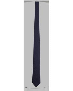 Giorgio Armani Tie Silk Jacquard Ties & Bow - Blue