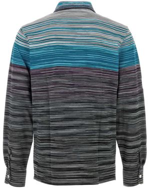 Missoni Piquet Polo Shirt in Blue for Men | Lyst UK