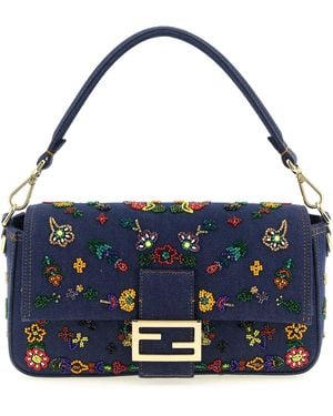 Fendi Baguette Medium Shoulder Bag - Blue