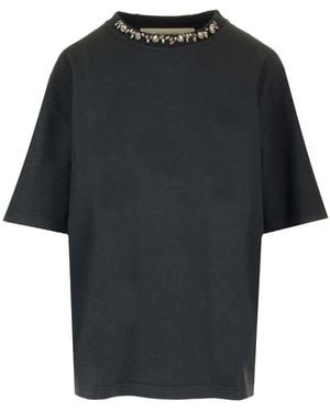 Golden Goose Embellished-Neck T-Shirt - Black