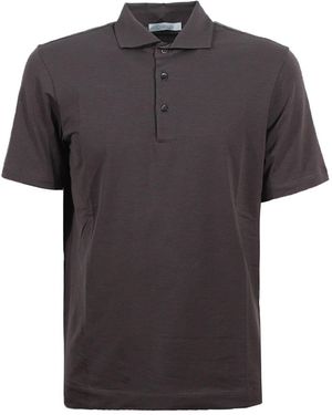 Cruciani Button Polo Shirt - Gray