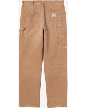 Carhartt Cotton Pants With Double Knee - Natural