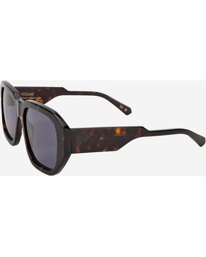 FACE HIDE Broken Cosmo Sunglasses With Logo Acetate - Brown