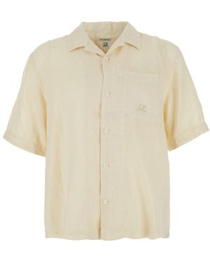C.P. Company Shirt With Logo Print On The Front - White