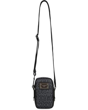 Dolce & Gabbana Canvas Shoulder Bag - Black