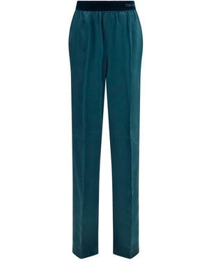 Tom Ford Blue Silk Casual Trousers