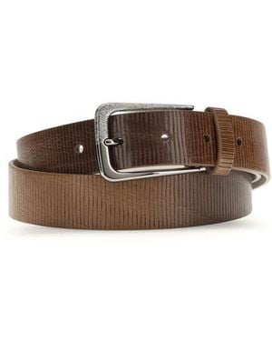 Brunello Cucinelli Calf Leather Bos Taurus Regular Belt - Brown