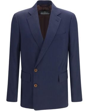 Vivienne Westwood Rafael Jacket Fleece Wool Ovis Aries - Blue