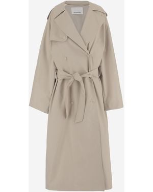 Frankie Shop Trench Coat Riva Cotton - Natural