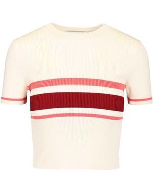 Self-Portrait Knit Top - Red