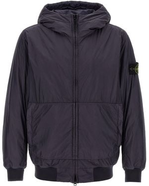 Stone Island Crinkle Reps Ny Bomber Jacket - Blue