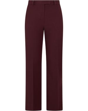 Max Mara Straight Pants Umanita Cotton - Red