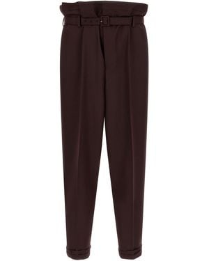 Saint Laurent Wool Casual Trousers - Brown