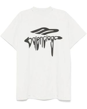 Balenciaga 3B Liquified Oversize T-Shirt - White