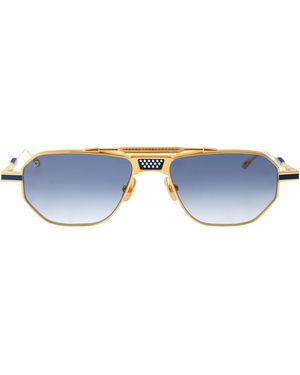 T Henri Longtail Lor Bleu L'Or Titanium Sunglasses - Blue