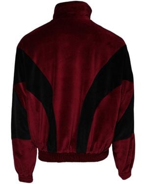 Dolce & Gabbana Cotton Logo Fullzip Bomber Jacket And Polyester Nylon Clothing - Red