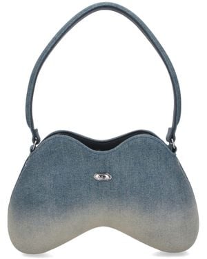 DIESEL Double-D Denim Shoulder Bag - Blue