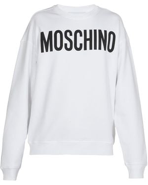 Moschino Logo Print Crewneck Sweatshirt - Black