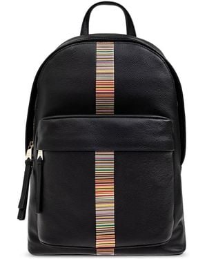 Paul Smith Leather Backpack - Black