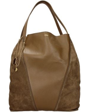 Chloé Leather Shoulder Bag - Brown