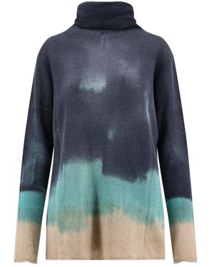 F Cashmere Bruco 7 Cashmere Turtleneck Sweater - Blue