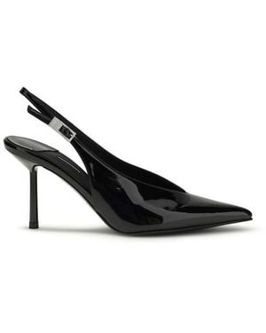 Le Silla Calf Leather Bos Taurus High Heel Pumps - Black