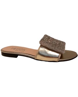 Hego's Laminato Acc Q-T Calf Leather Shoe - Metallic