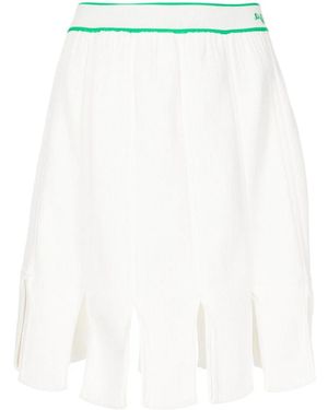 Bottega Veneta Squared-Frill Trim Knitted Skirt Jewellery - White