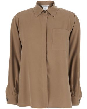 Max Mara Shirt Silk Blouses - Brown