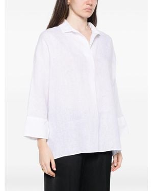 Trame Auree Linen Blouse - White