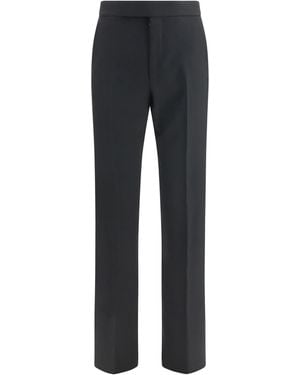 Tom Ford Tailored Trousers With Front Pleats Wool Ovis Aries - Blue