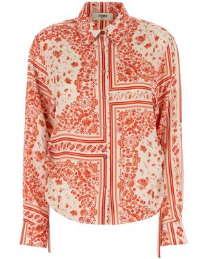 Fendi Printed Silk Shirt - Pink