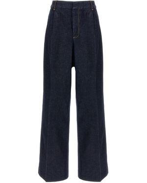 Zimmermann Illustration Denim Jeans Cotton Viscose - Blue