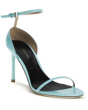 Tom Ford Vertigo Patent Leather Sandals Calf Bos Taurus - White