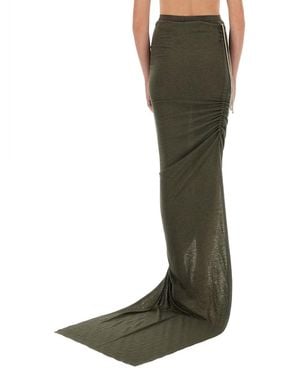 Rick Owens Edfu Skirt Viscose - Green