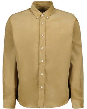 Ami Paris Paris Long-Sleeved Buttoned Shirt - Green