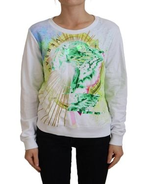 Versace Jeans Couture Graphic Print Long Sleeves Sweater - Gray