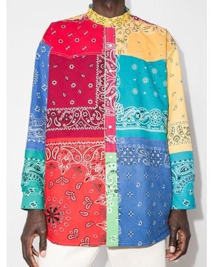 Children of the discordance Bandana Print Long Sleeve Shirt - Blue