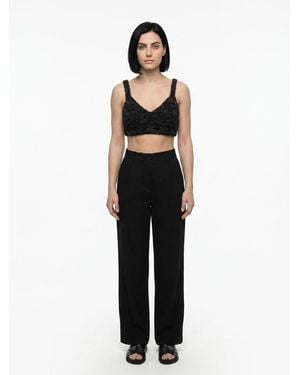 Dolce & Gabbana Marabou Tank Tops - Black