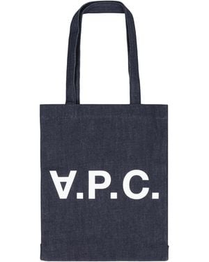 A.P.C. Laure Tote Bag Cotton - Blue